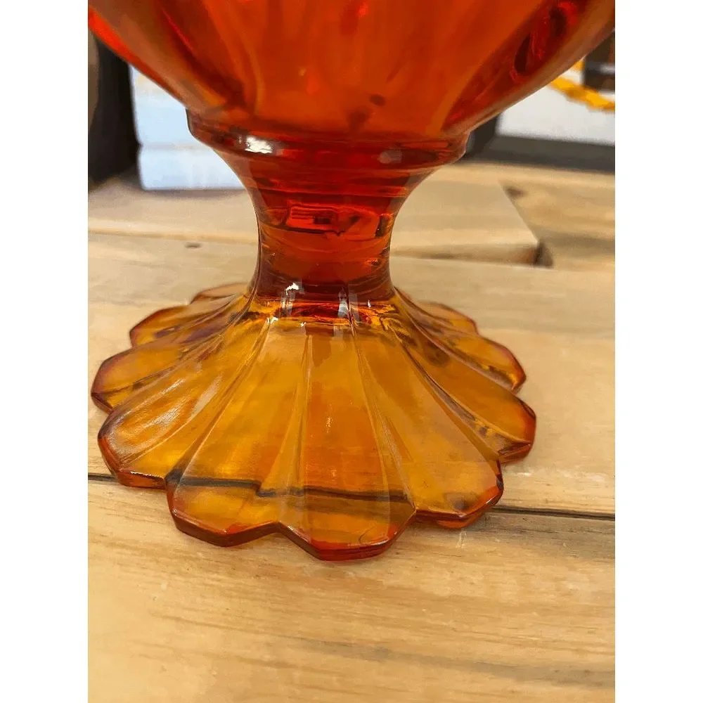 Vintage Fenton Valencia Amberina Glass Swung Vase DO NOT BUNDLE WITH OTHER ITEMS